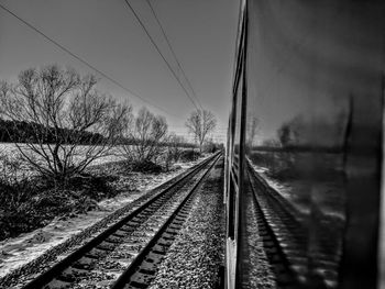 View of railroad tracks against sky