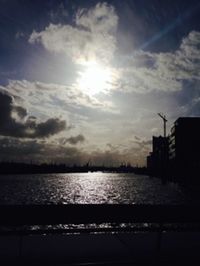 Sun shining through clouds