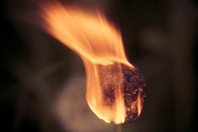 Close-up of fire against blurred background