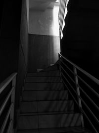 Low angle view of empty staircase in building