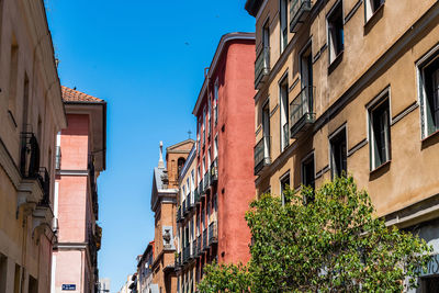 Low angle view of residential buildings against sky