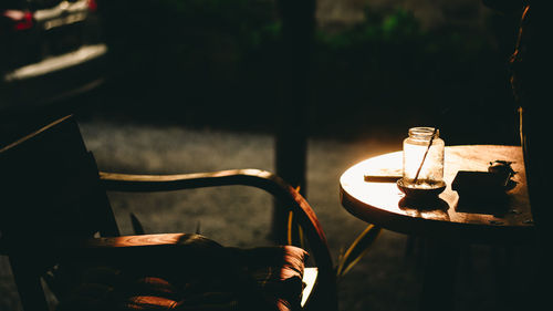 Man sitting on table at restaurant