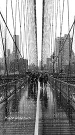 View of suspension bridge