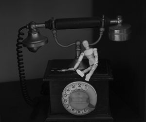 Close-up of an ancient phone