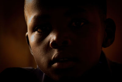 Close-up portrait of young man