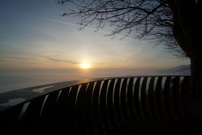 Scenic view of sunset over water