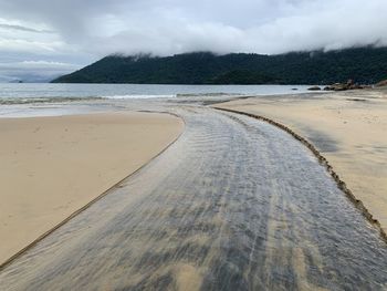 Scenic view of beach against sky on ilha grande rio de janeiro 