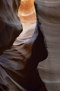 Low angle view of rock formation