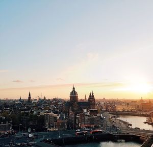 Cityscape at sunset