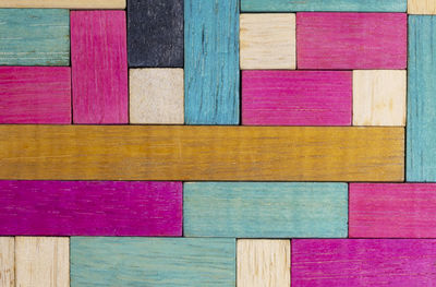 Full frame shot of multi colored wall