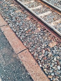 Close-up of railroad track