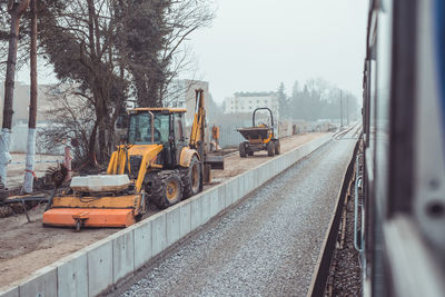 Train on railroad track