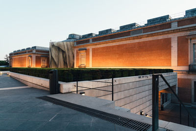 View of modern building against clear sky