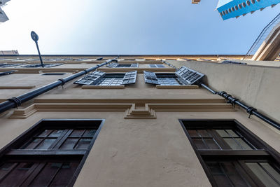 Low angle view of building against clear sky