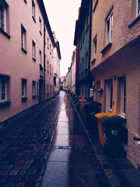 Narrow alley in city