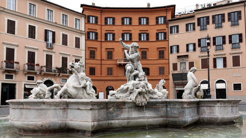 View of fountain in front of building