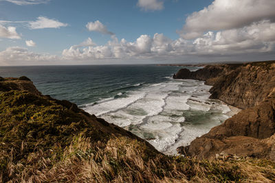 Scenic view of sea against sky