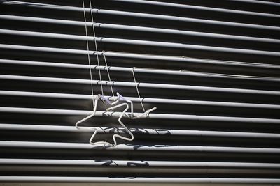 Close-up of star hanging on window