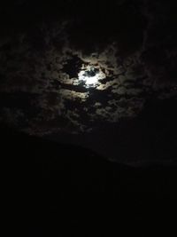 Low angle view of moon at night