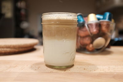 Close-up of drink on table