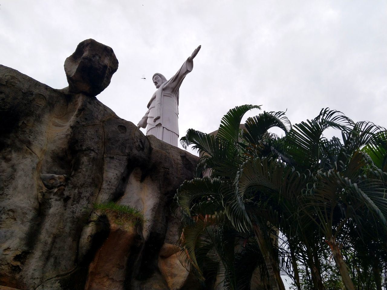 LOW ANGLE VIEW OF STATUE AGAINST TREES