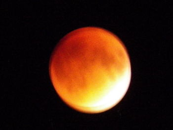 Close-up of moon over black background