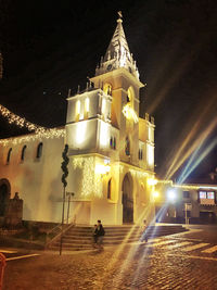 View of church at night