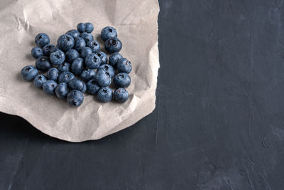 High angle view of fruits on table
