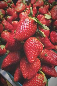 Full frame shot of strawberries