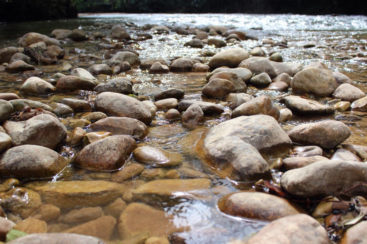 water, rock - object, pebble, stone - object, beach, stone, nature, shore, rock, sea, tranquility, abundance, beauty in nature, outdoors, day, large group of objects, no people, waterfront, surface level, reflection