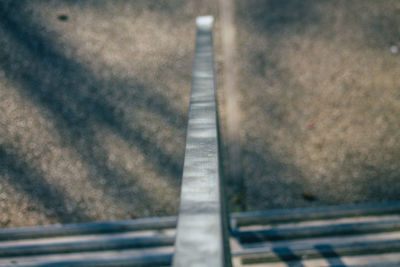 High angle view of railroad tracks