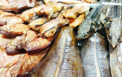 Close-up of fish for sale in market