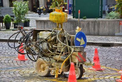 Bicycles on cart