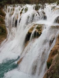 Scenic view of waterfall