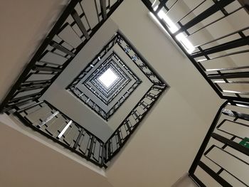 Low angle view of spiral stairs