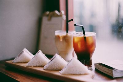 Close-up of coffee on table