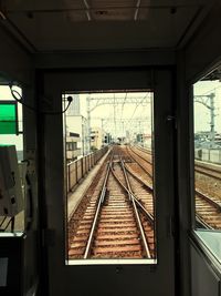 Railroad tracks in winter