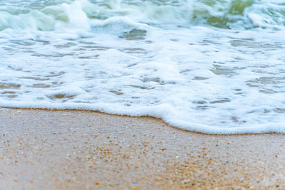 Waves rushing towards shore