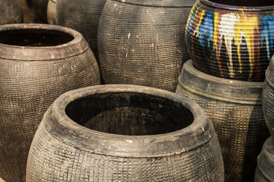 Close-up of stack for sale at market