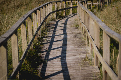 High angle view of footpath