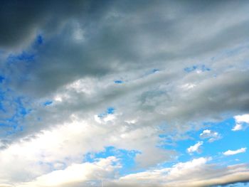 Low angle view of clouds in sky