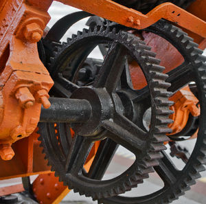 Close-up of bicycle wheel