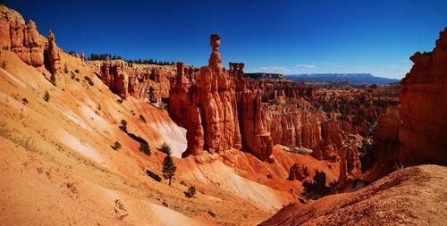 Rock formations on landscape