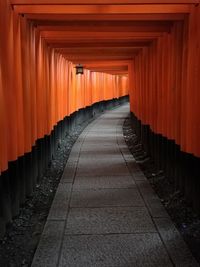 Empty pathway in fushimi inari-taisha shrine