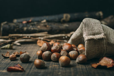 Close-up of fruits on table