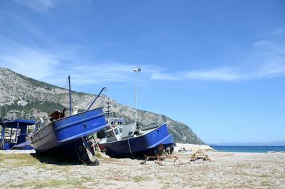 Boats in sea