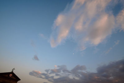 Low angle view of sky during sunset