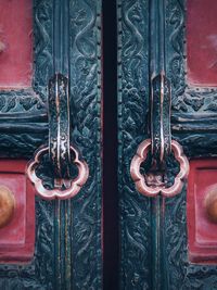 Close-up of closed door