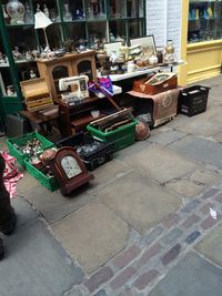 Close-up of objects on the wall