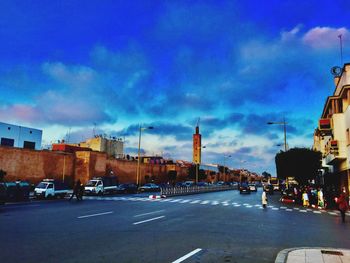 City street against sky